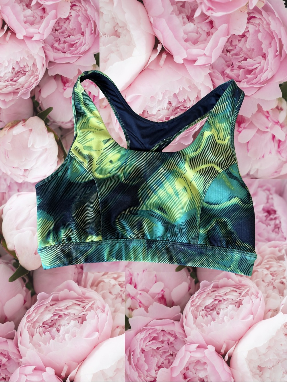 Women’s Tek Gear Sports Bra Abstract Neon Print